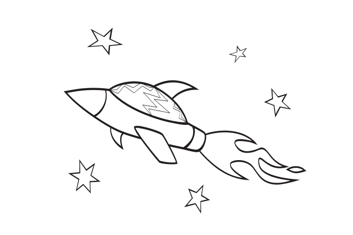 宇宙航天飞行器简笔画-图3