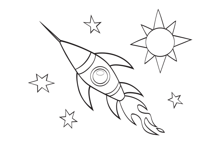 宇宙航天飞行器简笔画-图10