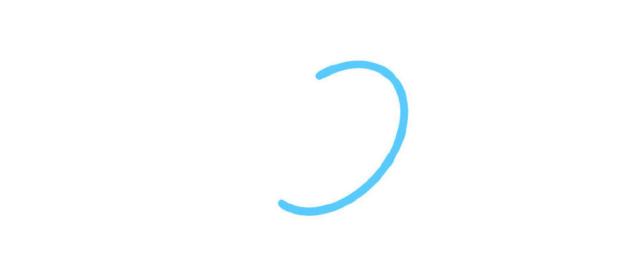 步骤1：画右边花瓣。