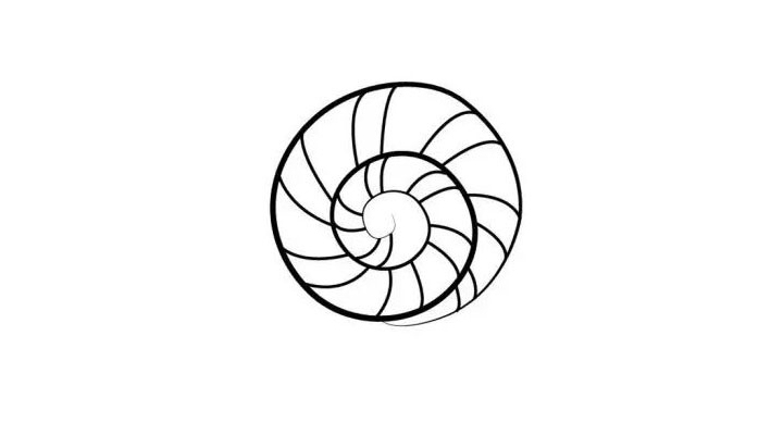 步骤2：这个需要小朋友们细心画哦，注意旋转的方向。