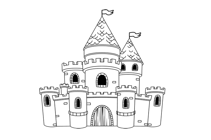 各种城堡的画法-图2
