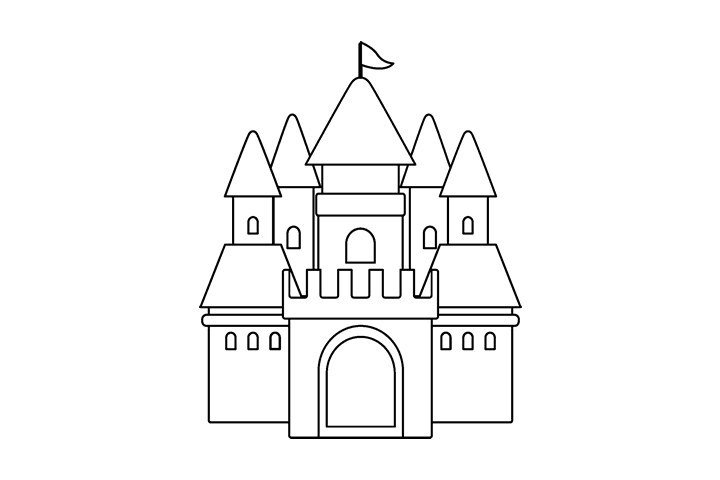 各种城堡的画法-图8