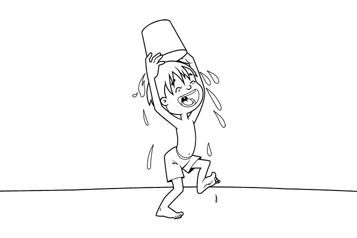 海边玩耍的小男孩简笔画-图5