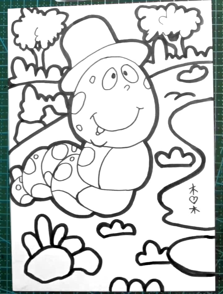 活力的春天简笔画-图2