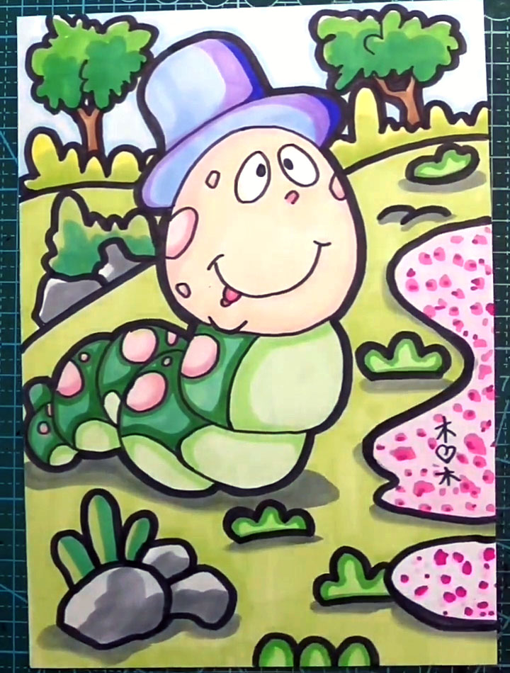 活力的春天简笔画