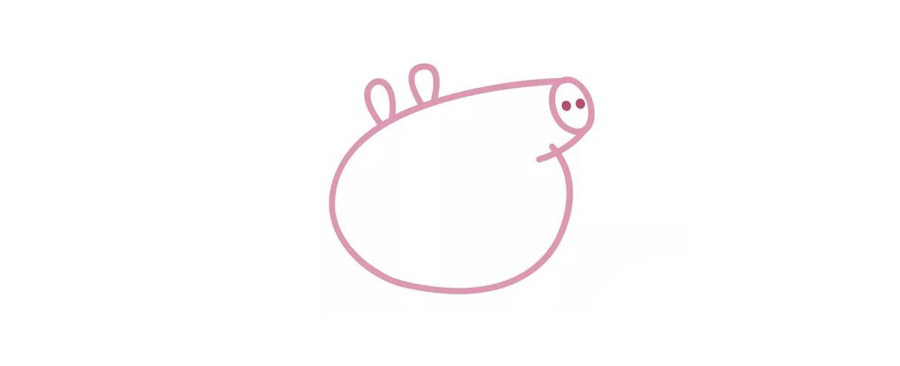 步骤4：画上两只耳朵~