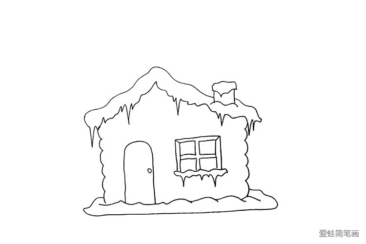 步骤10：用小的正方形来表示它的玻璃框架。