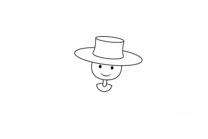 步骤4：接着是画它的颈部。