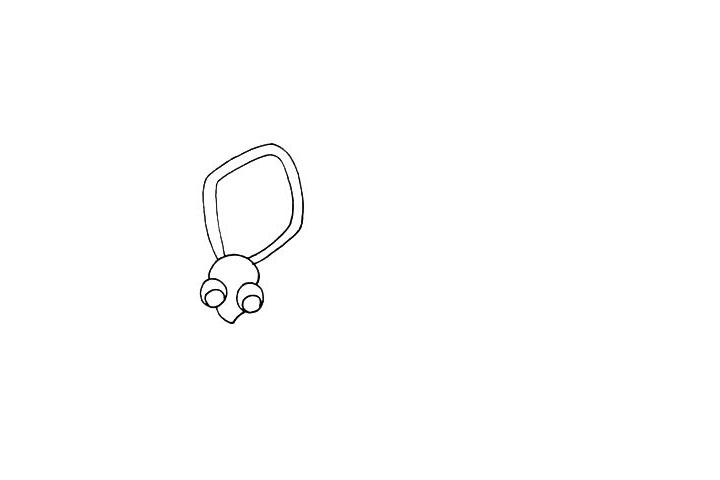 步骤6：再画一个稍大点的菱形作为龟壳的边缘。