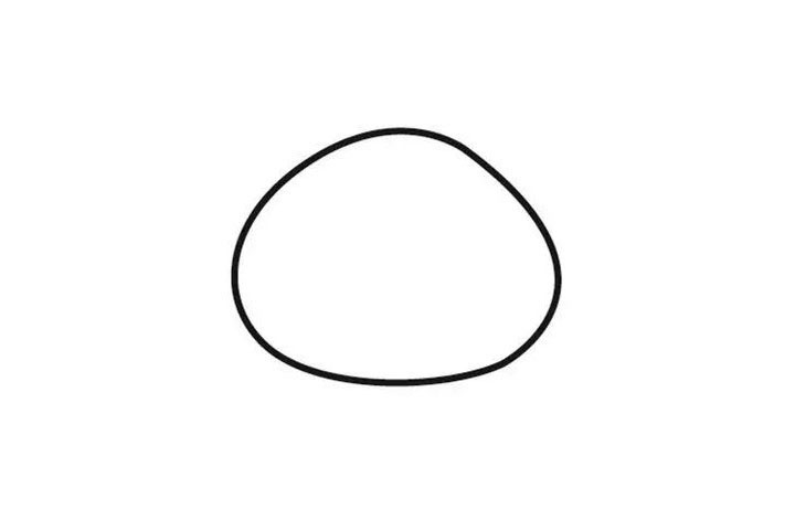 步骤1：首先画一个石头形状。