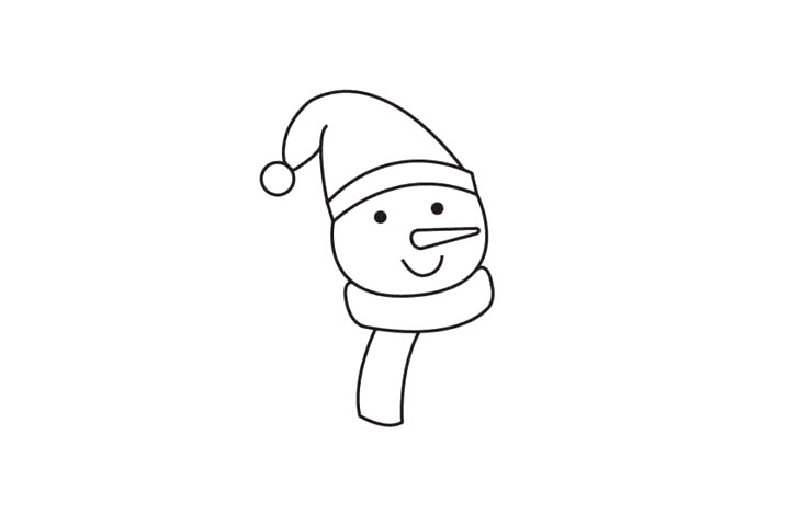 步骤4：别忘了雪人的围巾哟