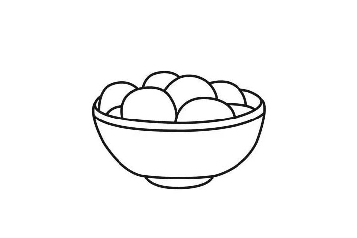 步骤6：哇 好多可爱的汤圆呀 !