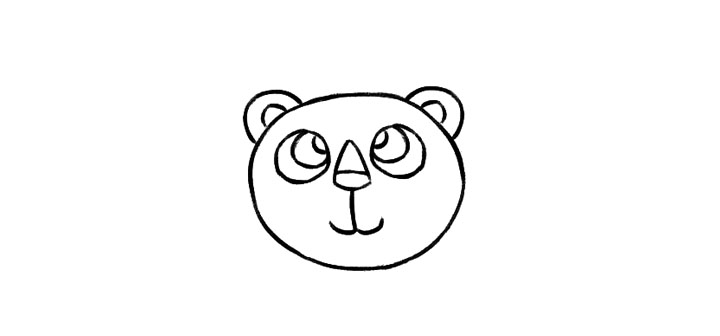 步骤4：加个鼻子和嘴巴。