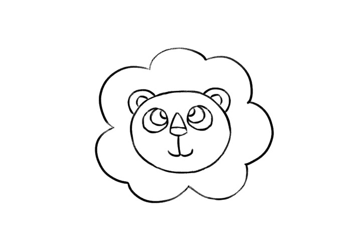 步骤5：画出大胡子。