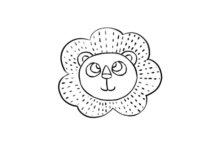 步骤6：给大胡子装饰一下。