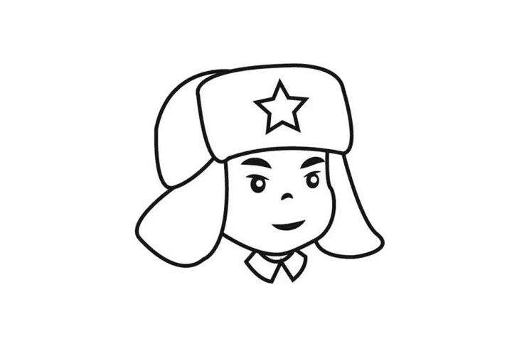 步骤5：画两页衣领，注意结构