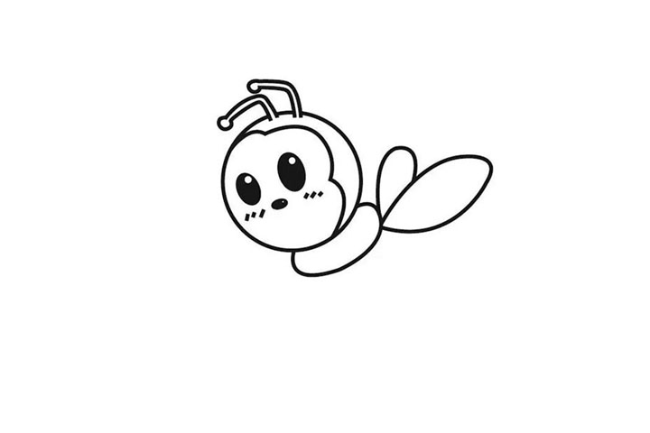 步骤4：这一步到画翅膀了哦~