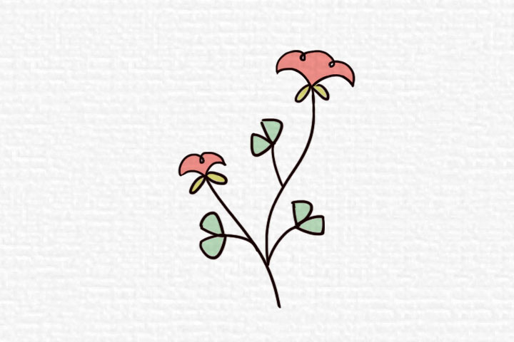 阳春三月漂亮的花朵简笔画图片-图7