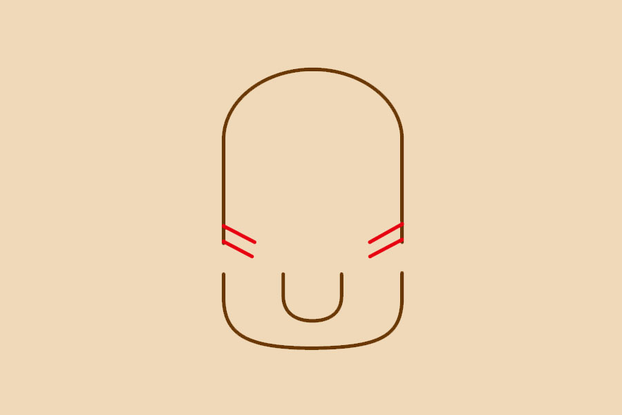 步骤2：小黄人简笔画步骤2