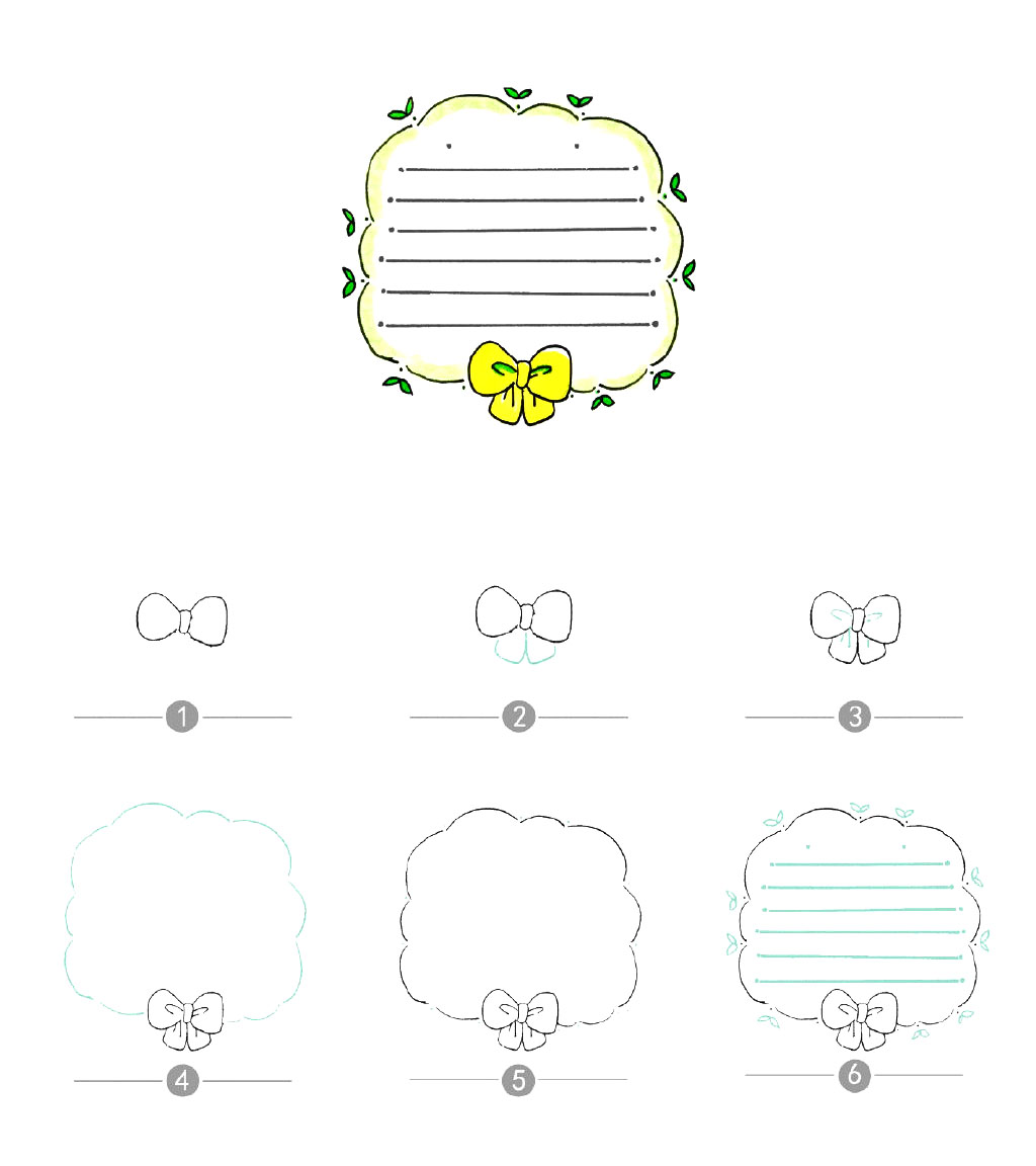 步骤4：手抄报边框4