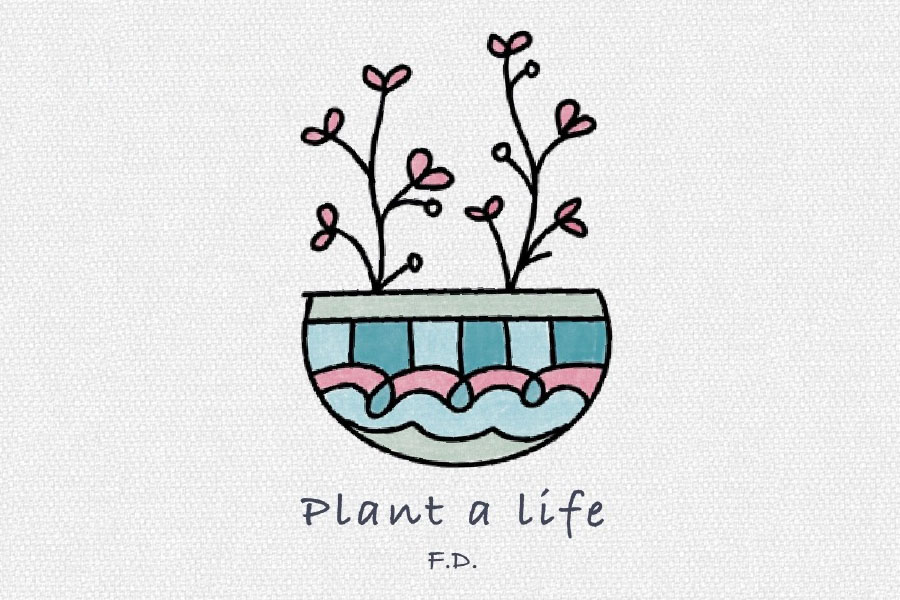 一组可爱的小盆栽简笔画图片-图5