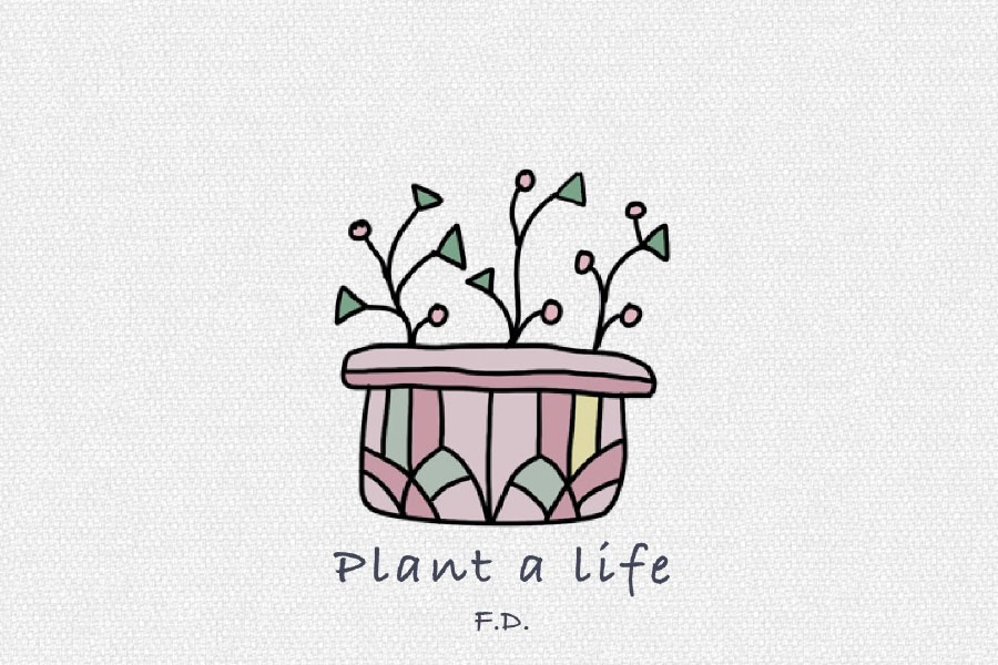 一组可爱的小盆栽简笔画图片-图6