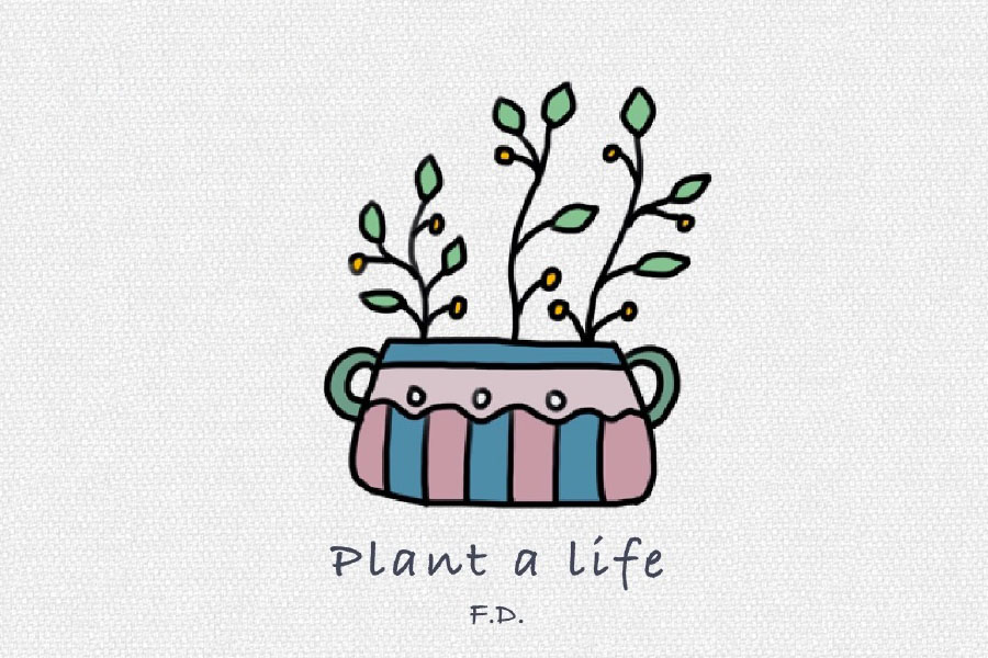 一组可爱的小盆栽简笔画图片-图9