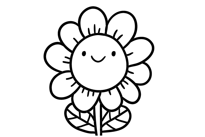 可爱的花朵简笔画图片-图3