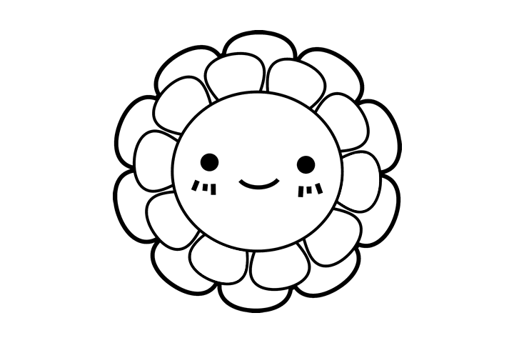 可爱的花朵简笔画图片-图4