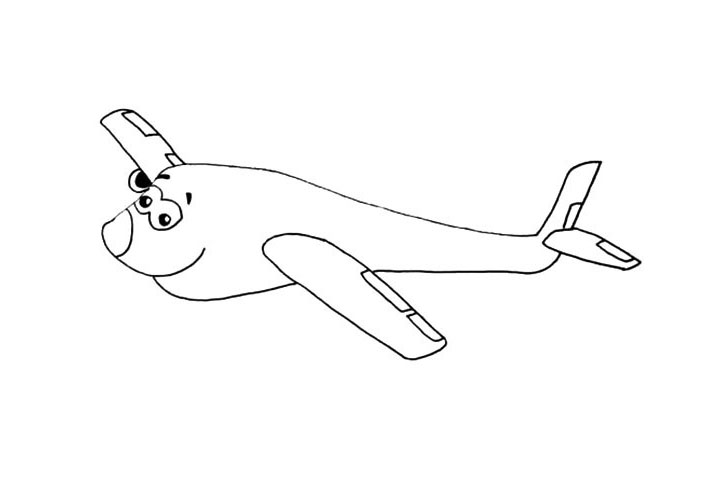 步骤7：接着在眼睛的上方画上它的眉毛。