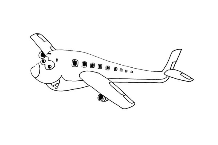 步骤10：还有另一侧机翼下面的加速器也给描绘出来。