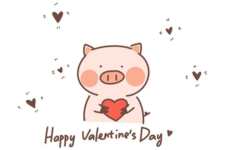 可爱的告白小猪简笔画教程