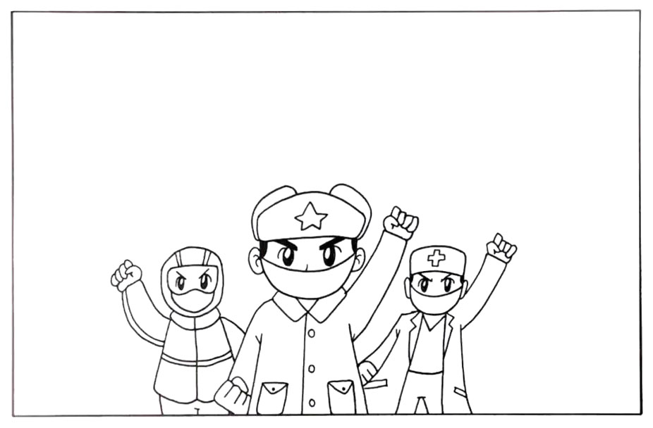 中国抗疫必胜手抄报怎么画-图3