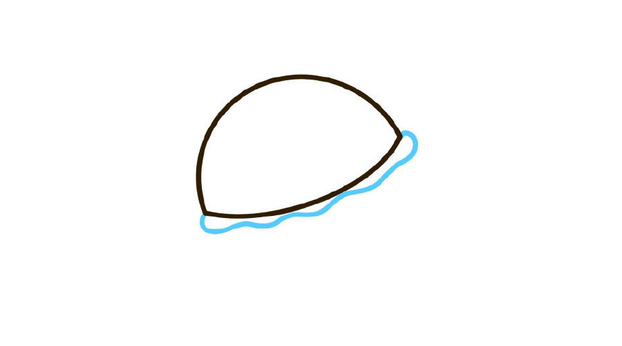 步骤2：画波浪线。