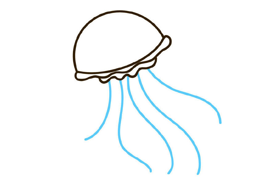 步骤4：画一些歪七扭八的线。