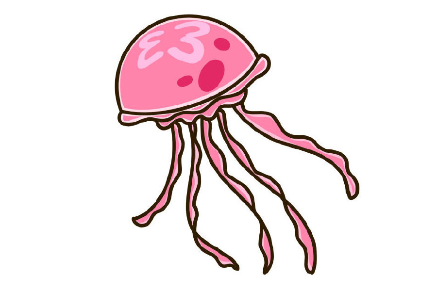 水母简笔画画法步骤