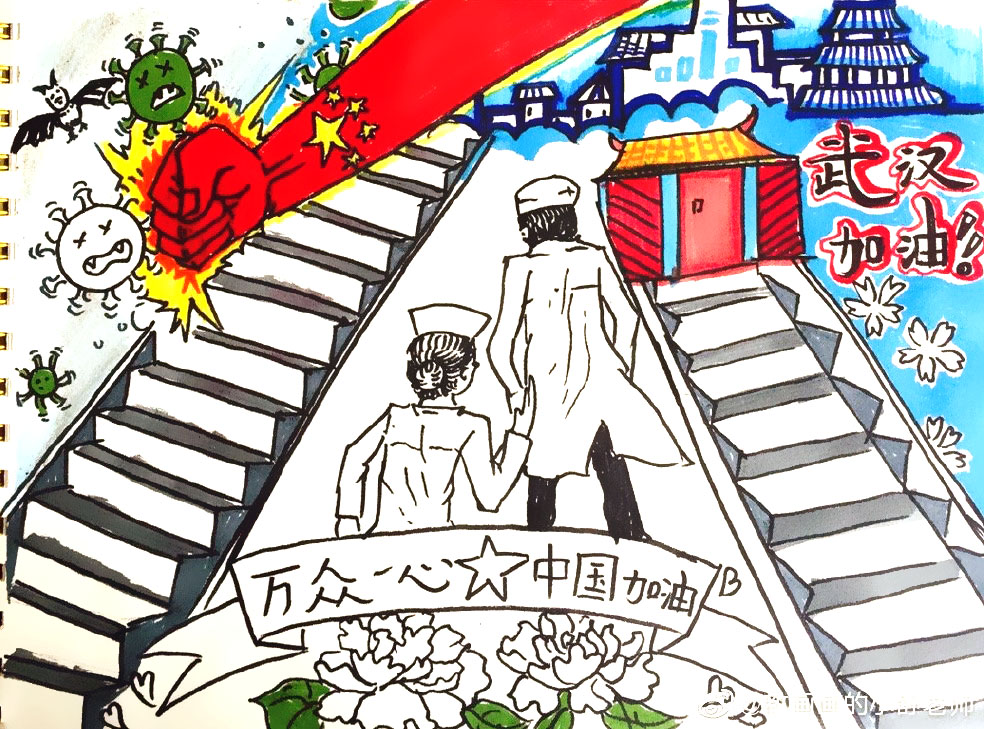 万众一心，武汉加油手抄报-图6
