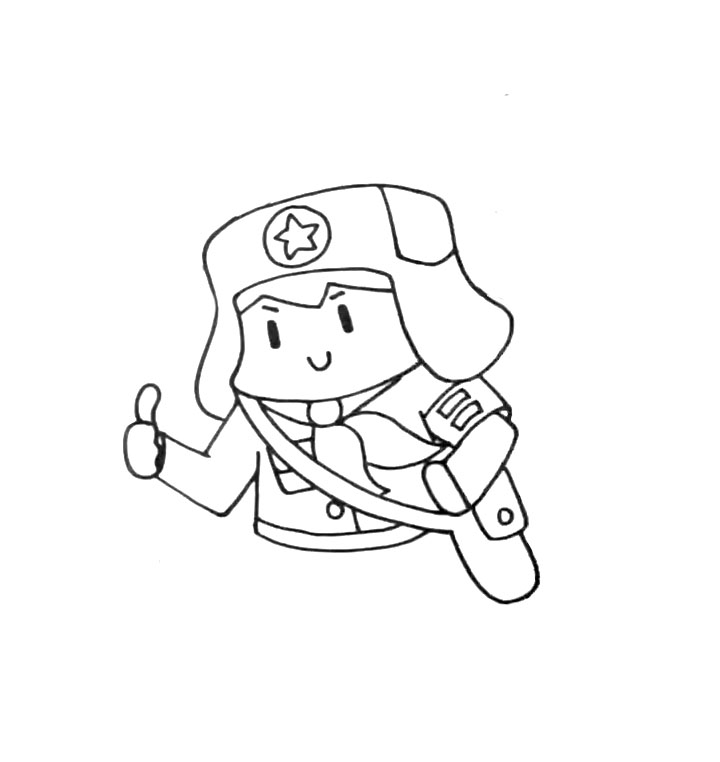 雷锋简笔画的画法-图2