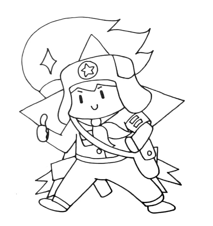 雷锋简笔画的画法-图4