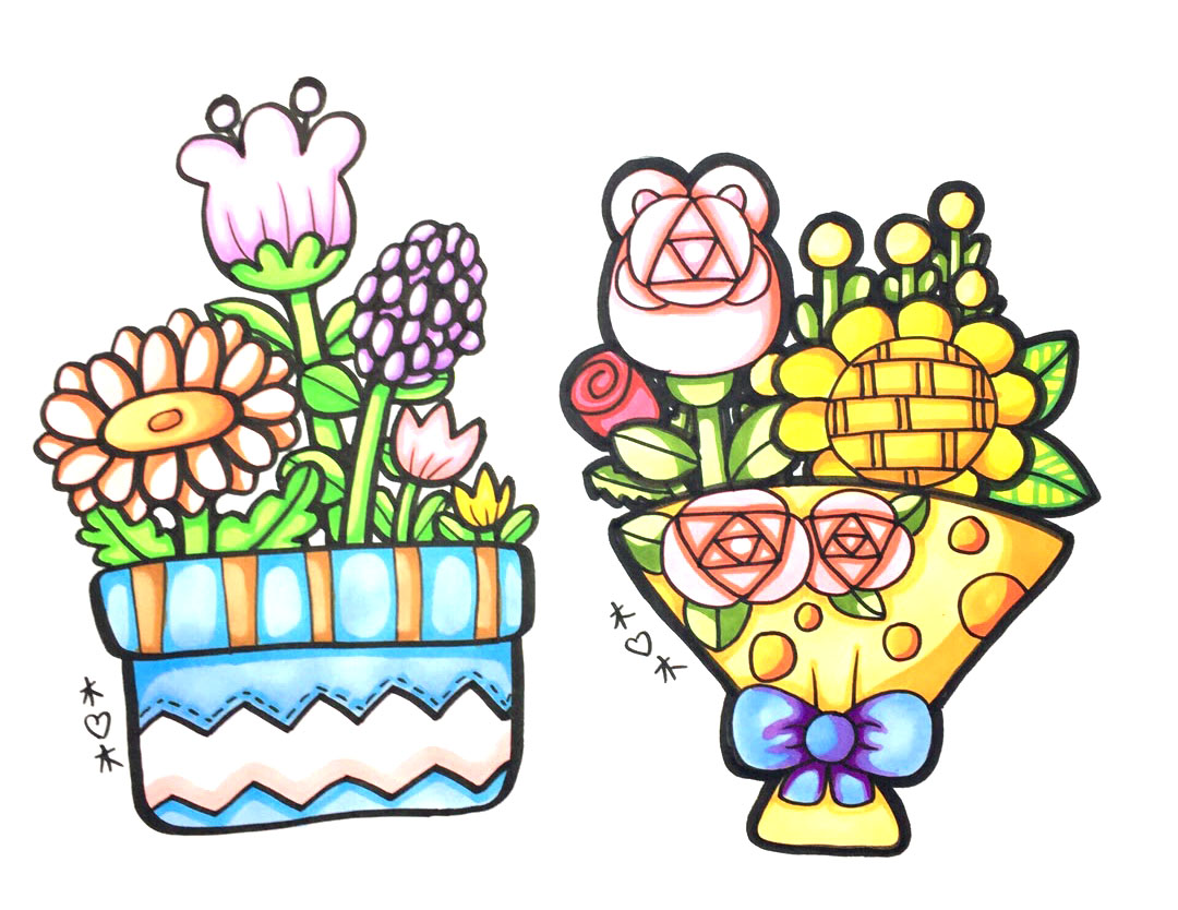 三八妇女节简笔画图片素材-图7