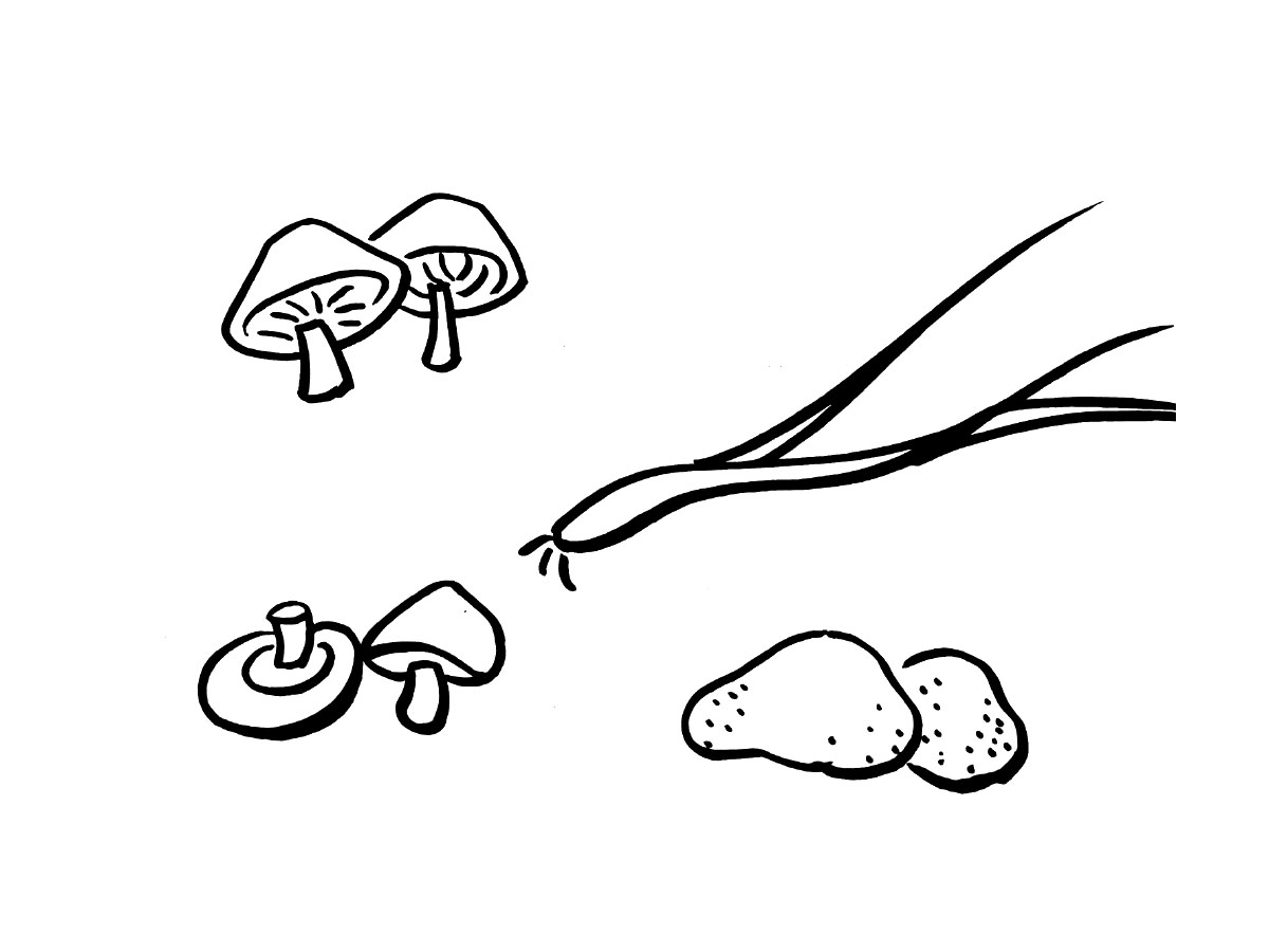 步骤1：蔬菜简笔画图片1