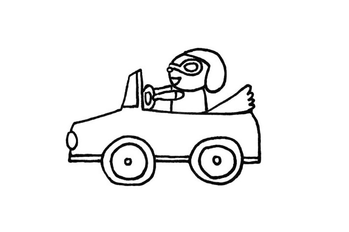 步骤10：然后把司机的头部也都给勾勒出来。