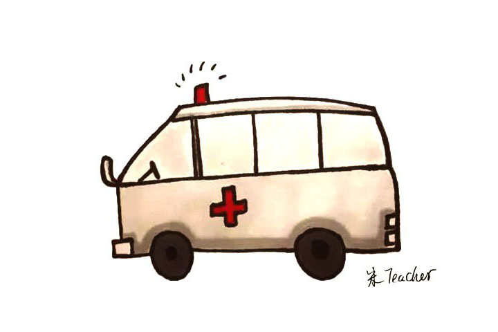 救护车简笔画画法详解