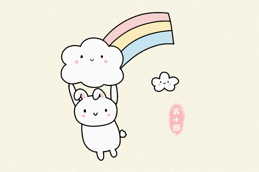 简简单单的一组小兔子简笔画图片-图8