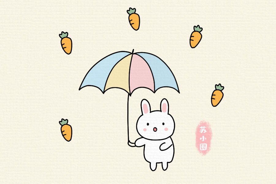 简简单单的一组小兔子简笔画图片-图9