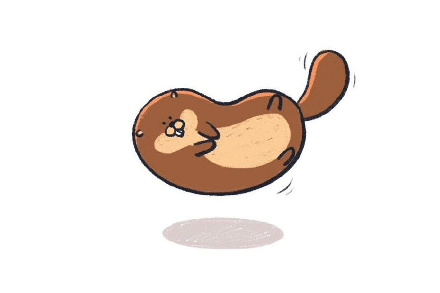 四步画出可爱水獭