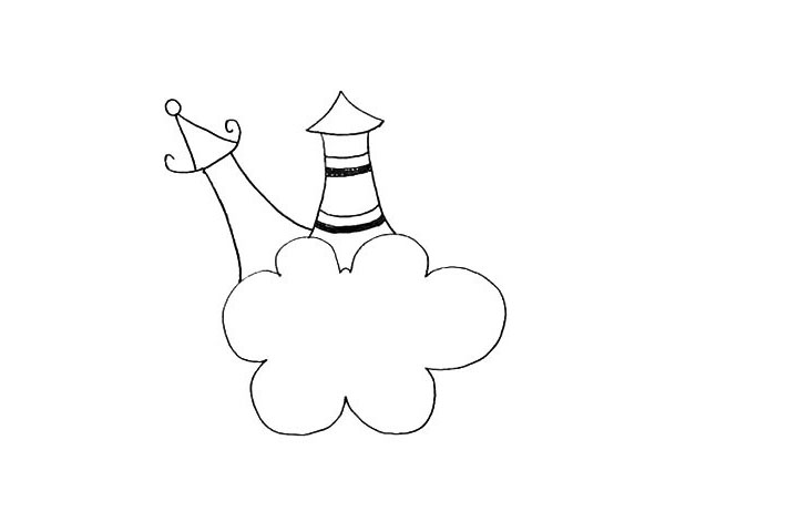 步骤5：用同样的方法在左侧画出大致相同的城堡。