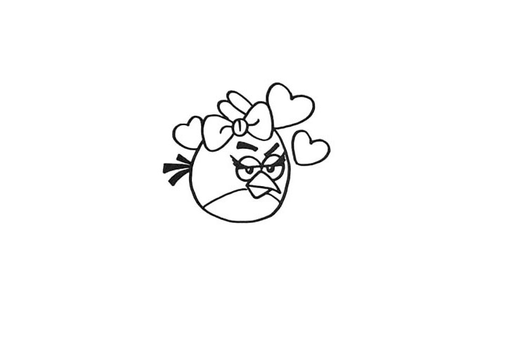 步骤9：最后在周围装饰一下.一颗漂亮的桃心。