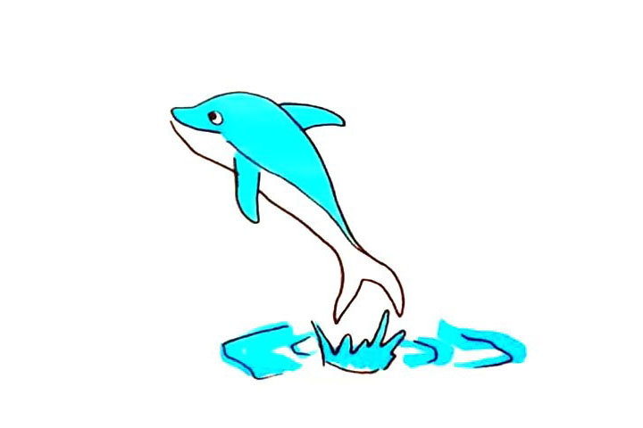 海豚简笔画怎么画