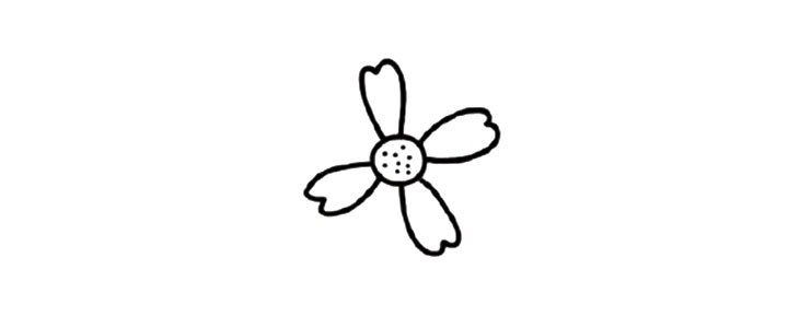 可爱小花小雏菊简笔画教程-图3